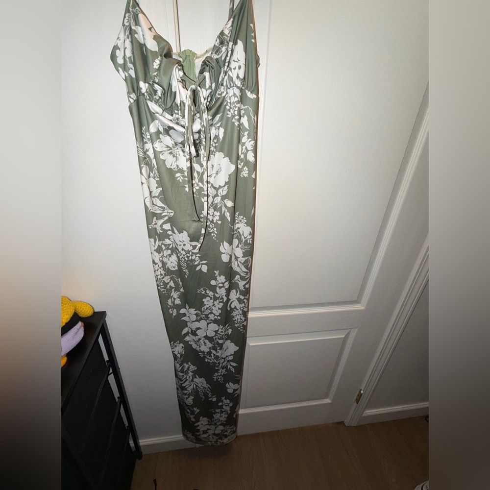 Green Floral Maxi Dress